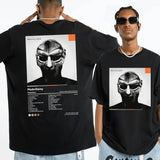 Singer Mf Doom Madlib Madvillain Double Sided Graphic Tshirt Tops Male Loose Hip Hop T Shirt Men Women Fleece Cotton T-shirts