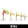 FISH KING Metal Fishing Lure Spinner Baits 3.9g 4.6g 7.4g 10.8g 15g Rotating Spoon Lures Spinners With Treble Hooks Pike Baits