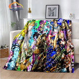 Anime JoJo's Bizarre Adventure Stone Ocean flannel Blanket Throw blanket Warm Sofa bed  children and girls Gift s