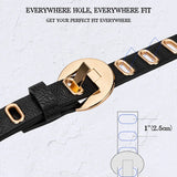 Maikun New Grunge Women Belt Adjustable Hole Grunge Punk  Belts for Women Alloy Pin Buckle PU Leather Belt 