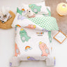 3Pcs Cartoon Cotton Crib Bed Linen Kit Baby Princess Bedding Set Includes Pillowcase Bed Sheet Duvet Cover Without Filler