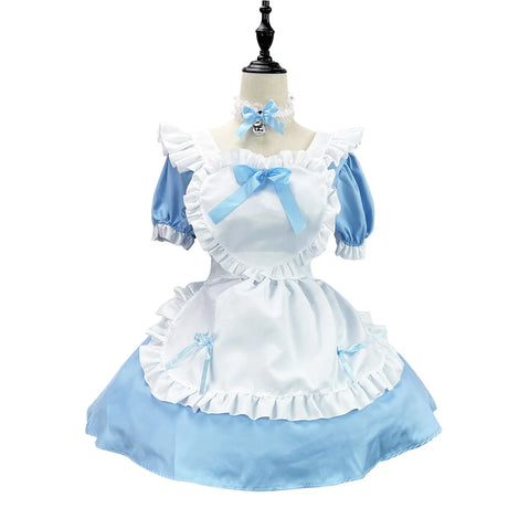 Anime Cute Heart Lolita Maid Cosplay Costume 4Colors Alice Dress Girls Woman Waitress Maid Party Stage Costumes Alice Maid Dress