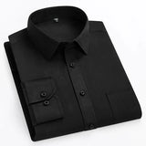 Plus Size 7XL 8XL 9XL 10XL 11XL Men's Dress Shirt Causal Twill Plain Social Basic Office Patchwork Blue Red Black Larger 160KG