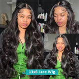 180% 30 34 Inch Body Wave 13x4 HD Transparent Lace Frontal Wig Pre Plucked Human Hair Brazilian 13x6 Lace Front Wig For Women