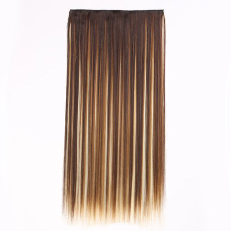 Synthetic Clip in Hair Extensions 6 Pcs/Set 16 Clips Long Straight Hairpieces Clip On Hair Extension for Women Blonde