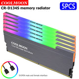 COOLMOON CR-D134S RAM Heat Spreader 5V 3PIN Male/Female Addressable Memory Cooler Heatsink Support RGB Controller for Desktop PC