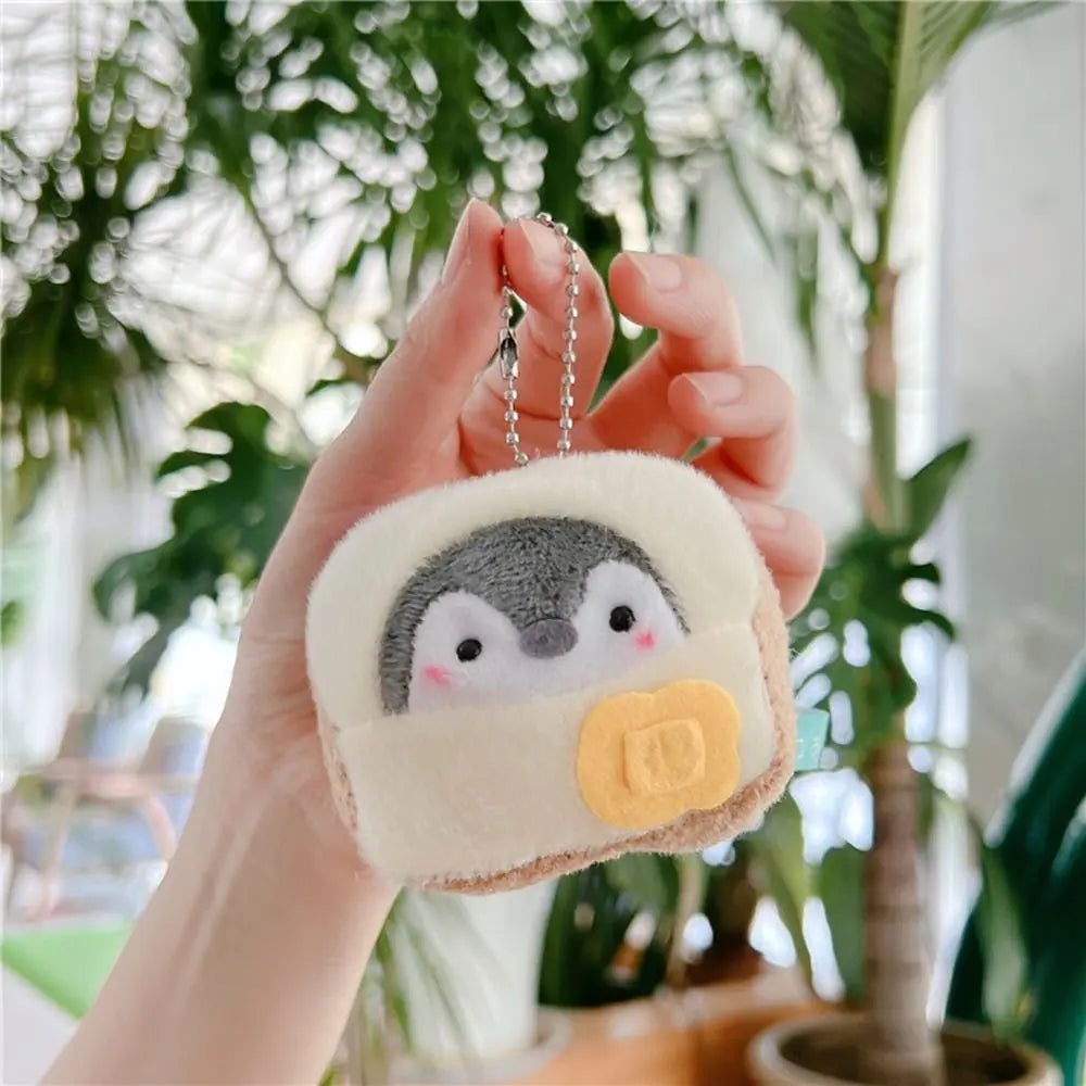 Cartoon Penguin Plush Doll Keychain Cute Penguin Plush Key Ring School Bag Keychain Creative Toy Key Pendant