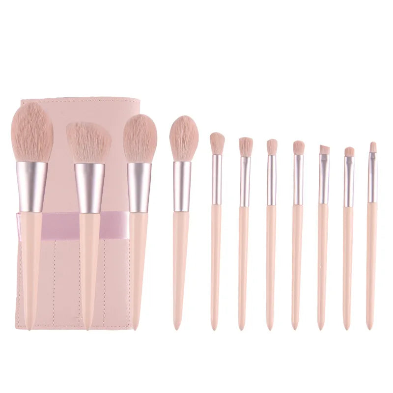 11PCS Makeup Brush Set Pink Girl Super Soft Foundation Make-up Eye Shadow Facial Makeup Tool Accessories Brochas Maquillaje