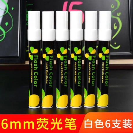 Erasable Chalk Pen Fluorescent Plate LED Electronic Light Emitting Board Whiteboard 8 COLOR Water Billboard Silvery Glass