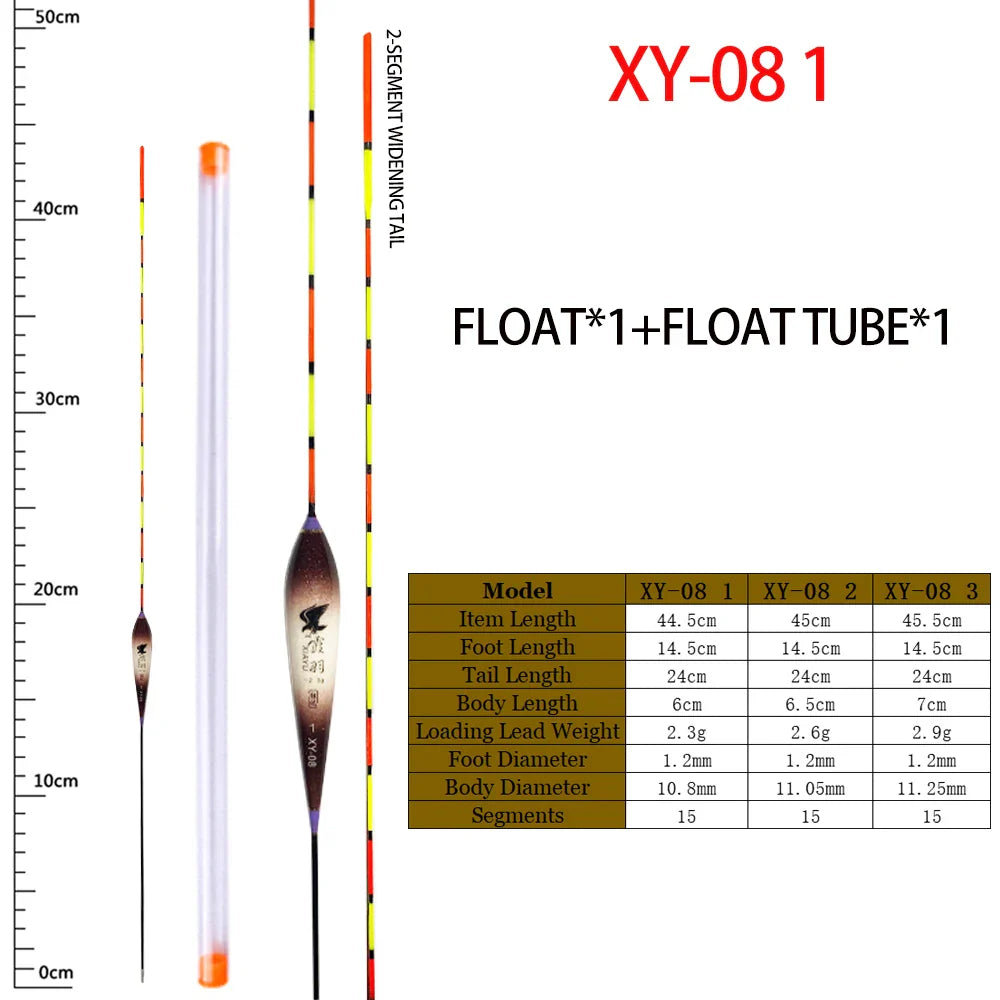 1PC Fish Float +1 Float Seat Stable River Lake Buoy High Sensitive Anti-wind Crucian Carp Grass Carp Vertical Float Tackle Tools