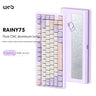 Wob Rainy75 Mechanical Keyboard CNC Aluminum Alloy RGB Wireless Tri-Mode Bluetooth USB Gasket Gamer Hot-Swap Pc Gaming Keyboard