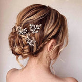 Bride Hairpins Wedding Hair Accessories Trendy Crystal U-shaped Alloy Hair Sticks Forks Girls Banquet Crowns Noiva Jewelry