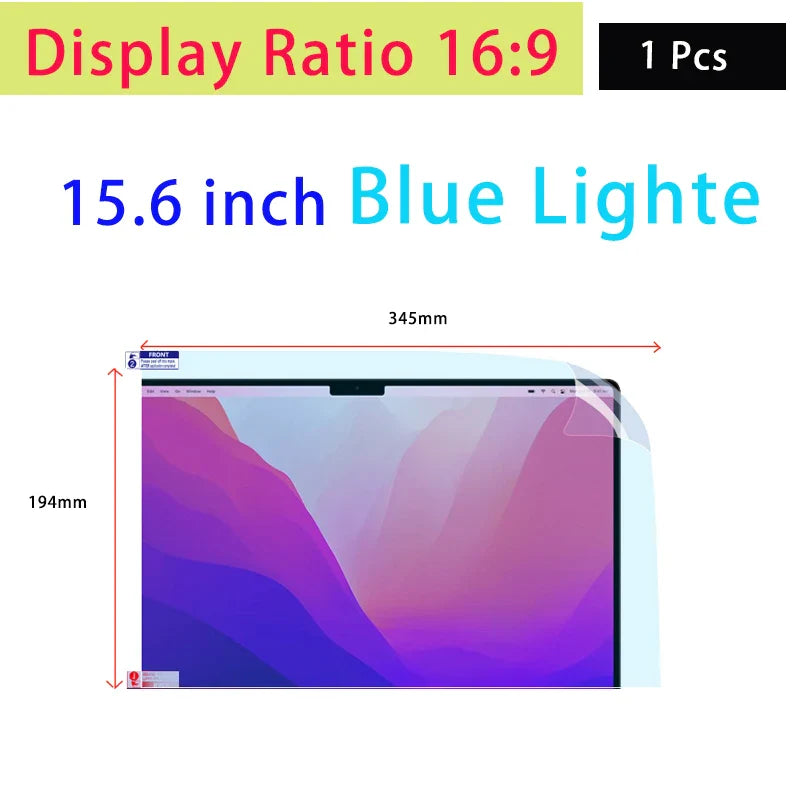 15.6 Inch Display Ratio 16:9 Notebook Screen Protector Soft Film For DELL/ASUS /Samsung/Lenovo/Toshiba Laptop Tablet