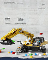 686PCS Bricks Model RC Excavator Building Blocks Set 2.4G City Dual Control Remote And App Programme Toys In Kit To Builld