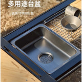 Naturehike IGT Stainless Steel Basin Portable Outdoor Camping Picnic Wash Hands And Dishwashing Sink Ultra-light Washing Tank