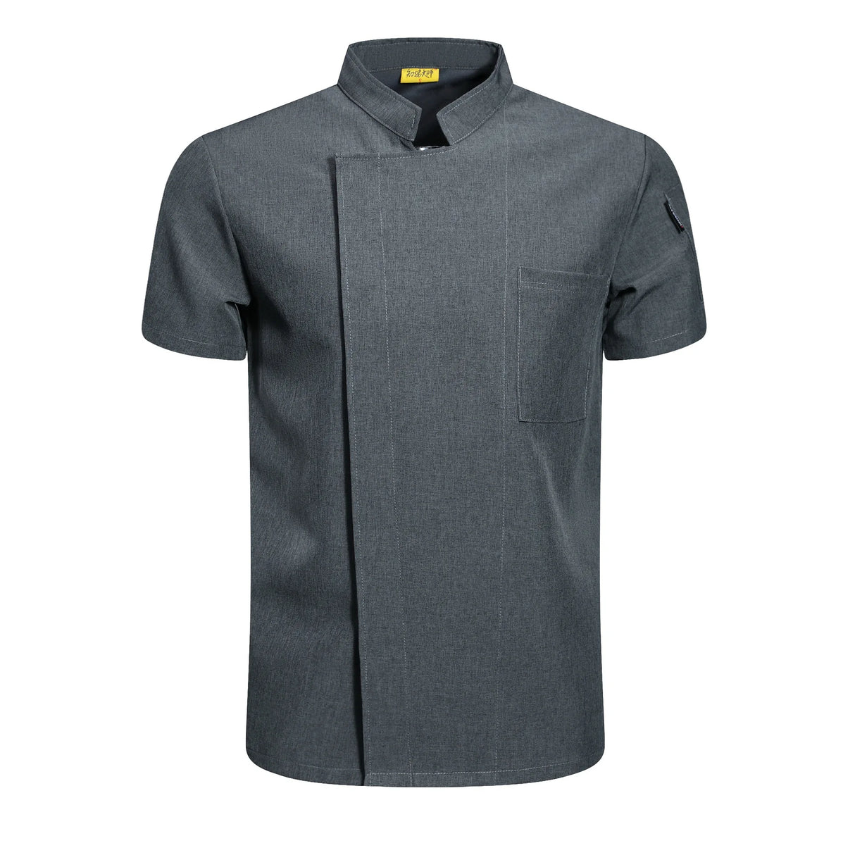 Men's Chef Jacket Short Sleeve Kitchen Cook Shirt Unisex Restaurant Bakery Waiter Uniform Top