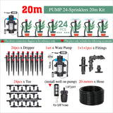 50-5M Garden 13cm Sprinkler Drip Wateing Systems Smart Timer 1/4“ Hose Automatic Irrigation Equipment for Greenhouse Bonsai Yard