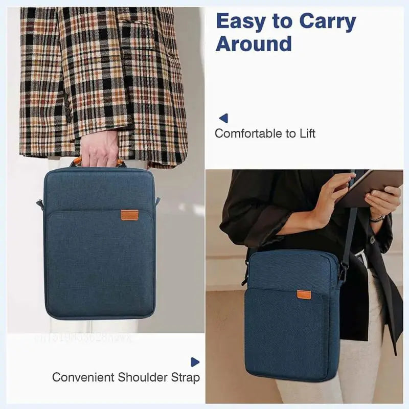 Crossbody Bag Large Capacity Polyester Tablet And E-book Cases Carrying Bag Flannel Lining Computer Bag And Case Waterproof Bag