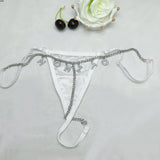 Customised Thong Sexy Rhinestone Waist Chain 2Pc/Sets Custom Name String For Women Lace Panties Briefs Crystal Letters Girl Gift