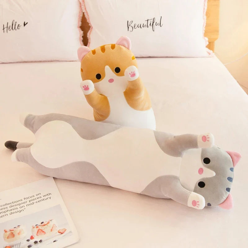 50-130CM Plush Toys Cute Animal Cat Creative Long Soft Toys Office Break Nap Sleeping Pillow Cushion Stuffed Gift Doll for Kids