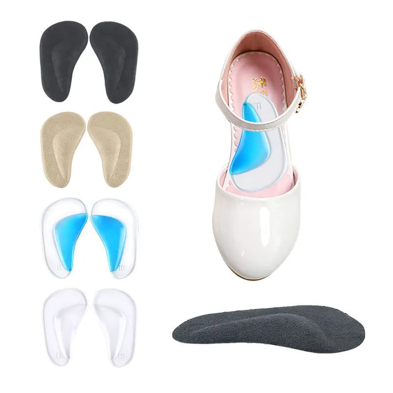 Shoe Cushions Pads Inserts Insoles Silicone Support Insoles Foot Care Tools Flatfoot Kids Gel Arch Orthotics