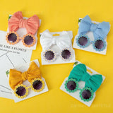 Childrens Sunglasses With A Sense Of Texture Baby Girl Hair Accessories Bow Hair Band Glasses And Accessories Baby Sunglasses