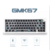 GMK67 65% Gasket Bluetooth 2.4G Wireless Hot-swappable Customized Mechanical Keyboard Kit RGB Backlit