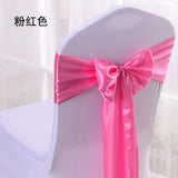 10/100pcs Satin Chair Bow Sashes Wedding Chair Knots Ribbon Butterfly Ties For Party Event Hotel Banquet Home Decoration