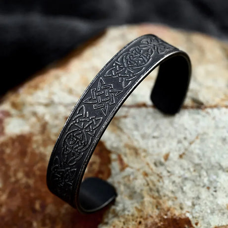 Black Stainless Steel Viking Rune Bracelets For Men Women Retro Viking Tree of Life Bracelet Biker Fashion Jewelry Amulet Gift