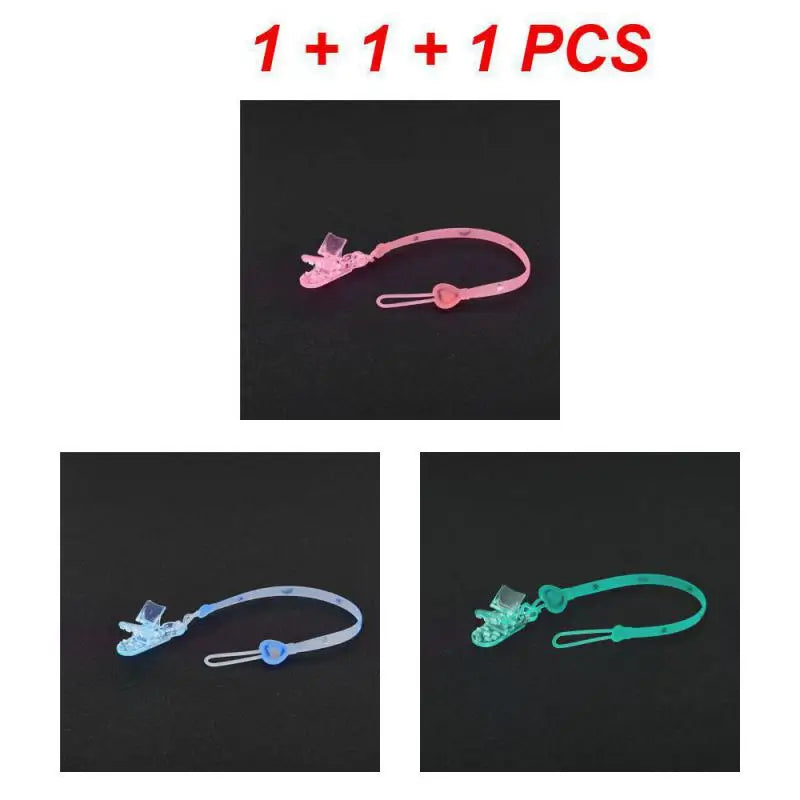 2~60PCS Pacifier Chain Pacifier Clip Silicone Molar Chain Anti-drop Chain Cute Baby Pacifier Clip Nipple Anti-falling Chain