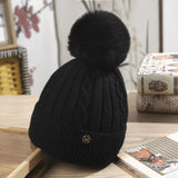 Winter Hats for Woman Thicker Beanies Chenille Ball Knitted Cap Girls Autumn Beanie Hats Fleece-lined Warmer Bonnet Casual Cap