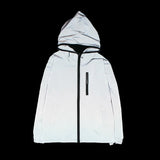 New Full Reflective Jacket Men / Women Harajuku Windbreaker Jackets Hooded Hip-hop Streetwear Night Shiny Zipper Coats Jacke