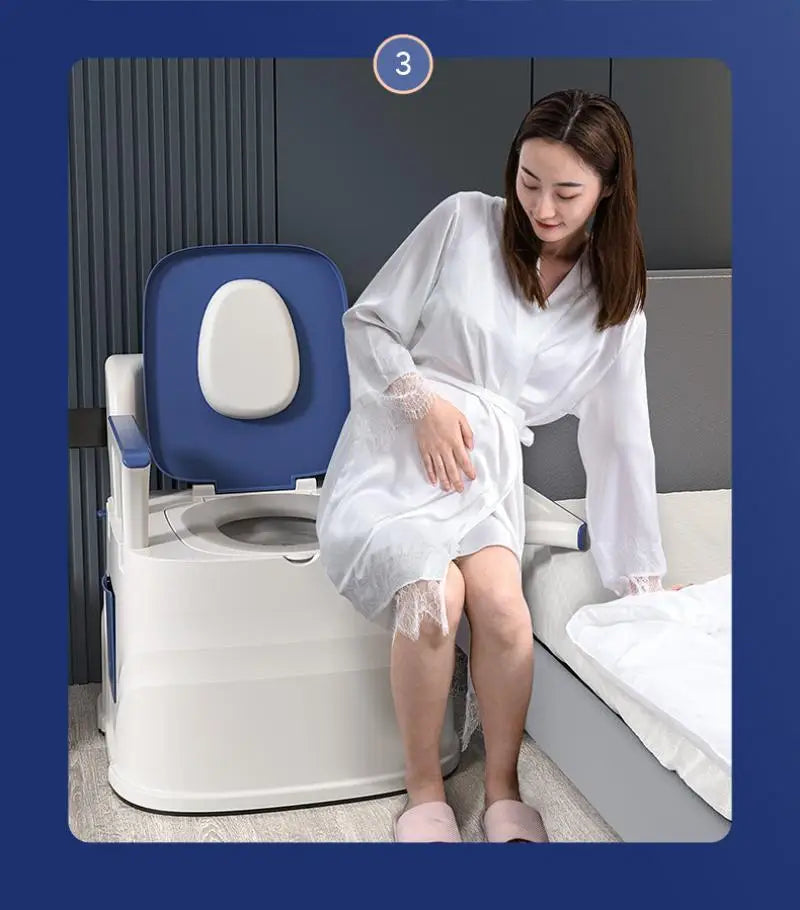 Movable Toilet Seat Chair Adult Commode For Elderly Pregnant Disabled Mobility Aids Comfortable Indoor Closestool