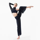 Dance Suit Women Elegant Classical Modern Contemporary Lyrical Dance  Practice Mesh Tops Pants Suit Ballet Performance Wear