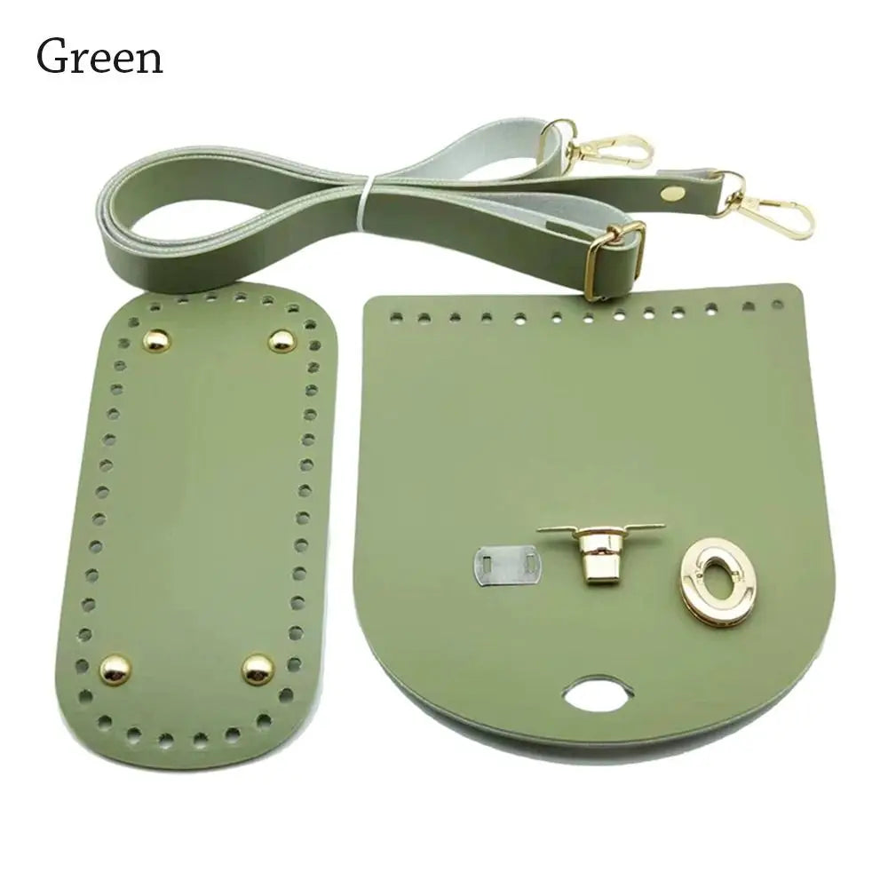 Handmade Leather Bag Strap For DIY ShoulderHandbag Woven Set High Quality Bag Bottoms With Hardware Accessories