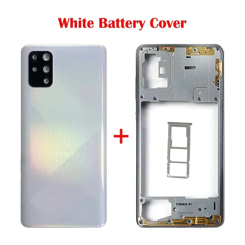 For SA Galaxy A50  A505 A70 A51 A515 A71 A715 Housing Case Middle Frame Cover+Battery Back Cover Rear Cover+Camera Lens