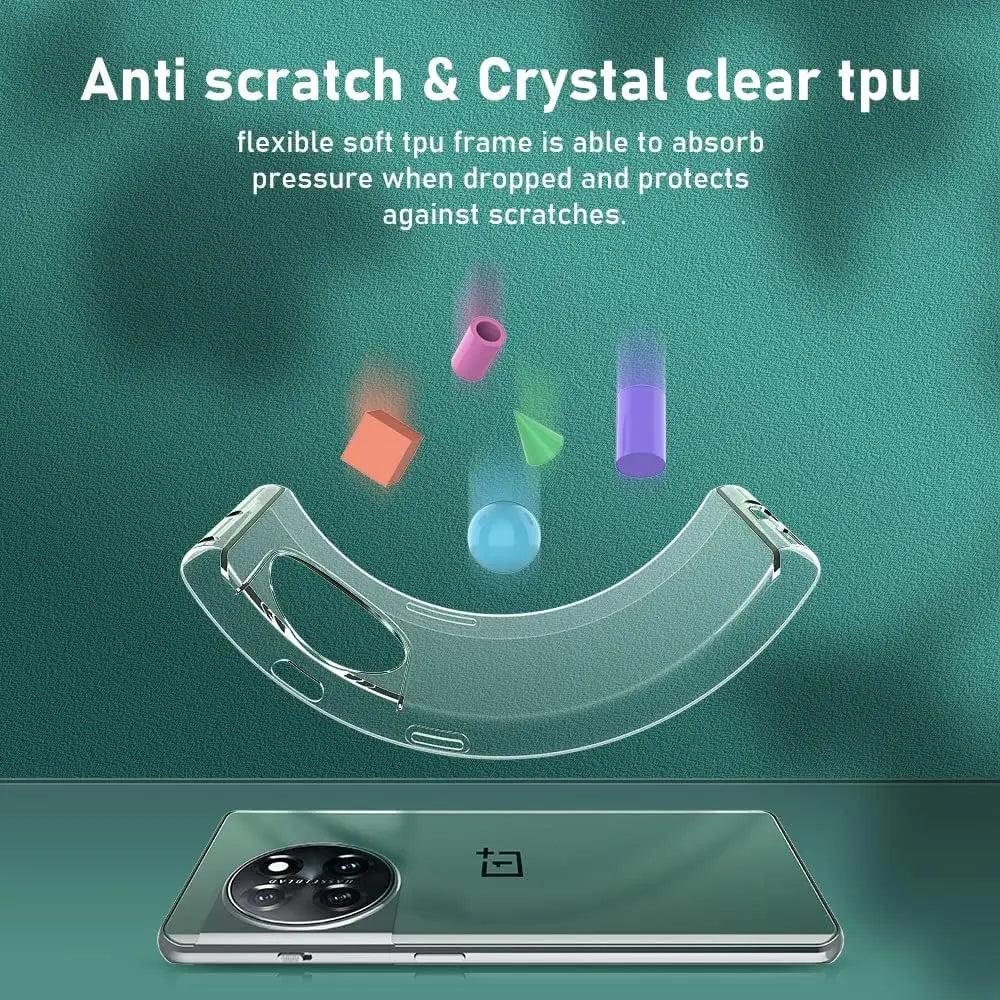 Ultra Thin Transparent Case For Oneplus 12 11 11R 10 Pro 10R 10T Soft Phone Shell Ace 2 2V CE 2 3 Lite Clear Silicone Back Cover