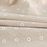 Daisy Flower Pattern Tablecloth Hot Sale Linen and Cotton Lace Edge Rectangular Table Cloth Home Hotel Textile