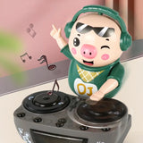 Children's Dancing Rock DJ Pig Electric Toys Cartoon Piggy Dolls Disc Swing With Lights Music Toys for Boy Girl Christmas Gifts