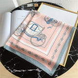 Silk Hair Scarf for Women Fashion Print Shawl Wraps Female Headband Neckerchief 70cm Hand Bag Wrist Foulard Neck Tie Echarpe