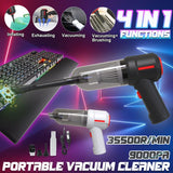 Vacuum Cleaner & Air Blower 2in1 Cordless Mini Air Duster Electric Cleaner Tool for Computer Keyboard PC Piano Pet Laptop