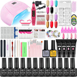 Acrylic Nail Kit Poly Nail Gel Kit With Nail Lamp Nail Extension Glitter Gel UV Building Gel Nail Polish Kit Manicure Tools Set