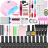 Acrylic Nail Kit Poly Nail Gel Kit With Nail Lamp Nail Extension Glitter Gel UV Building Gel Nail Polish Kit Manicure Tools Set