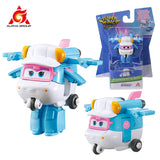 Super Wings S5 2" Mini Transforming Deformation Transform-a-Bots Airplane Action Figures Robot Transformation Toys For Kids Gif