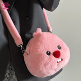 Kawaii Loopy Plush Bag Cute Soft Plush Handbag Cute Cartoon Large Capacity Shoulder Storage Bag Loopy Handbag Gift for Children