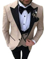 2023 Men 3 Pieces Suits For Men Custom Made Groom Groomsmen Tuxedos Wedding Men Suit Terno Masculino(Jacket+Pant+Vest)