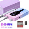 35000RPM Electric Nail Drill Machine Rechargeable Nail Sander LED Display Gel Remover Set Portable Nail Polisher Equipments