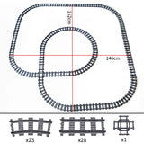 MOC Railway Track For Train Tracks Straight Curved Soft Rails Track Building Block Bricks DIY Trains Rail Boys Toys For Children