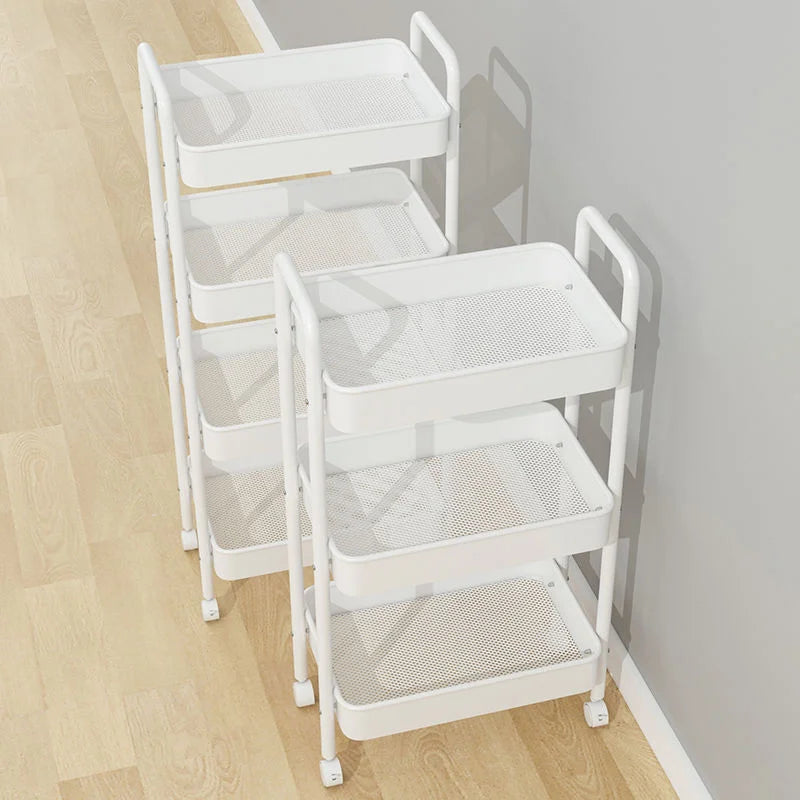 Small Cart Storage Rack Kitchen Bedroom 3 Layers Snacks Mobile Cart Bathroom Storage Rack Kitchen Islands Trolleys Rolling Cart