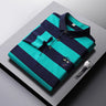 Brand Business Long Sleeve Polo Shirts Men Clothes 2023 Striped Tops Lapel Luxury Clothing Fashion Embroidered Men's Golf Wear